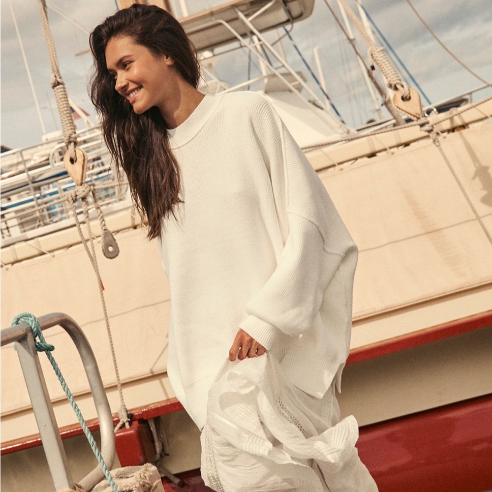 Free People White Sweater